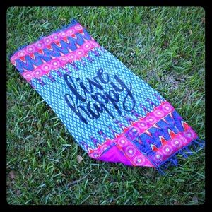 Live Happy Beach Towel Throw